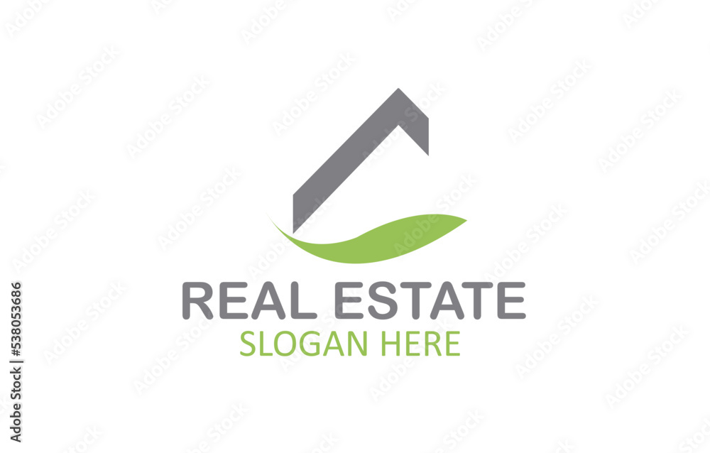Real Estate Green Leaf Logo Real Estate Green Leaf Logo
