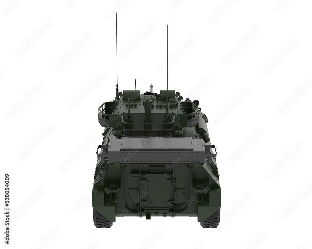 War vehicle on transparent background. 3d rendering - illustration War vehicle on transparent background. 3d rendering - illustration
