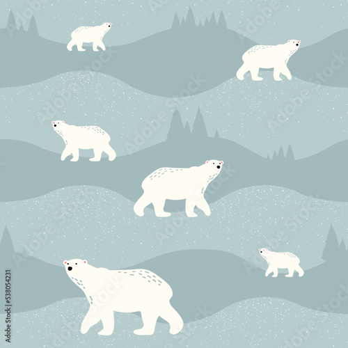 the pattern with the polar bear
