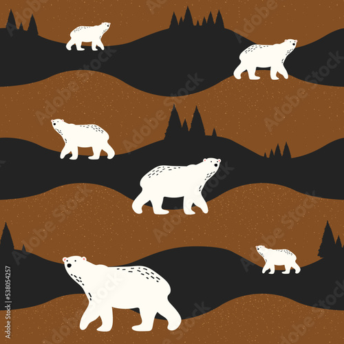 the pattern with the polar bear