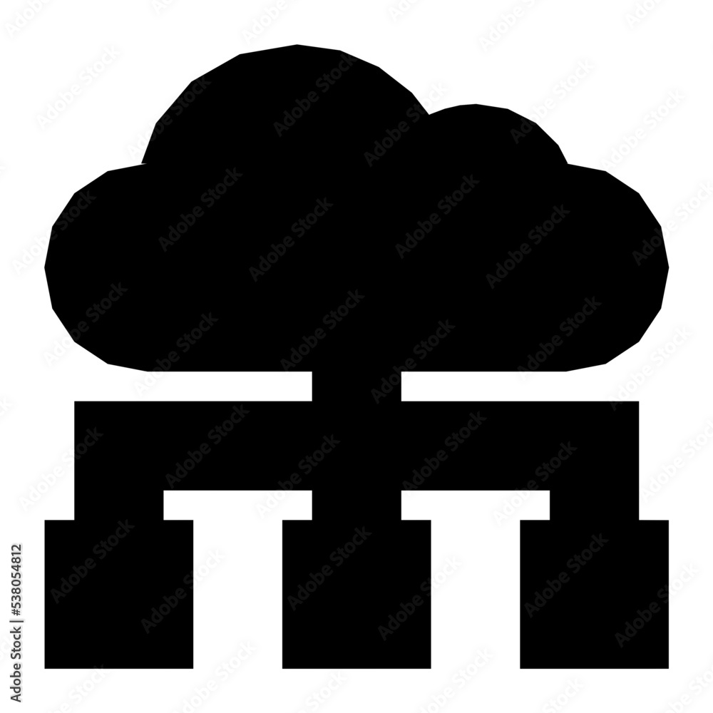 Cloud Network Vector Icon Cloud Network Vector Icon