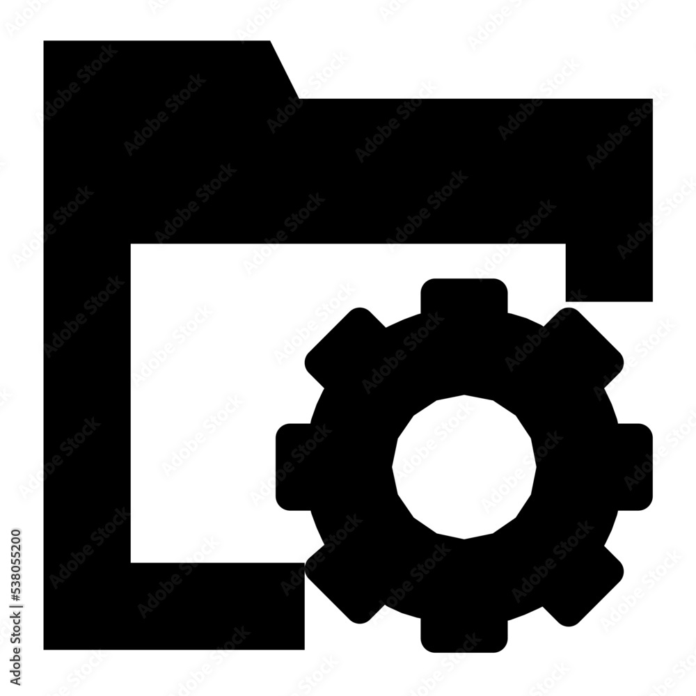 Folder Setting Vector Icon Folder Setting Vector Icon
