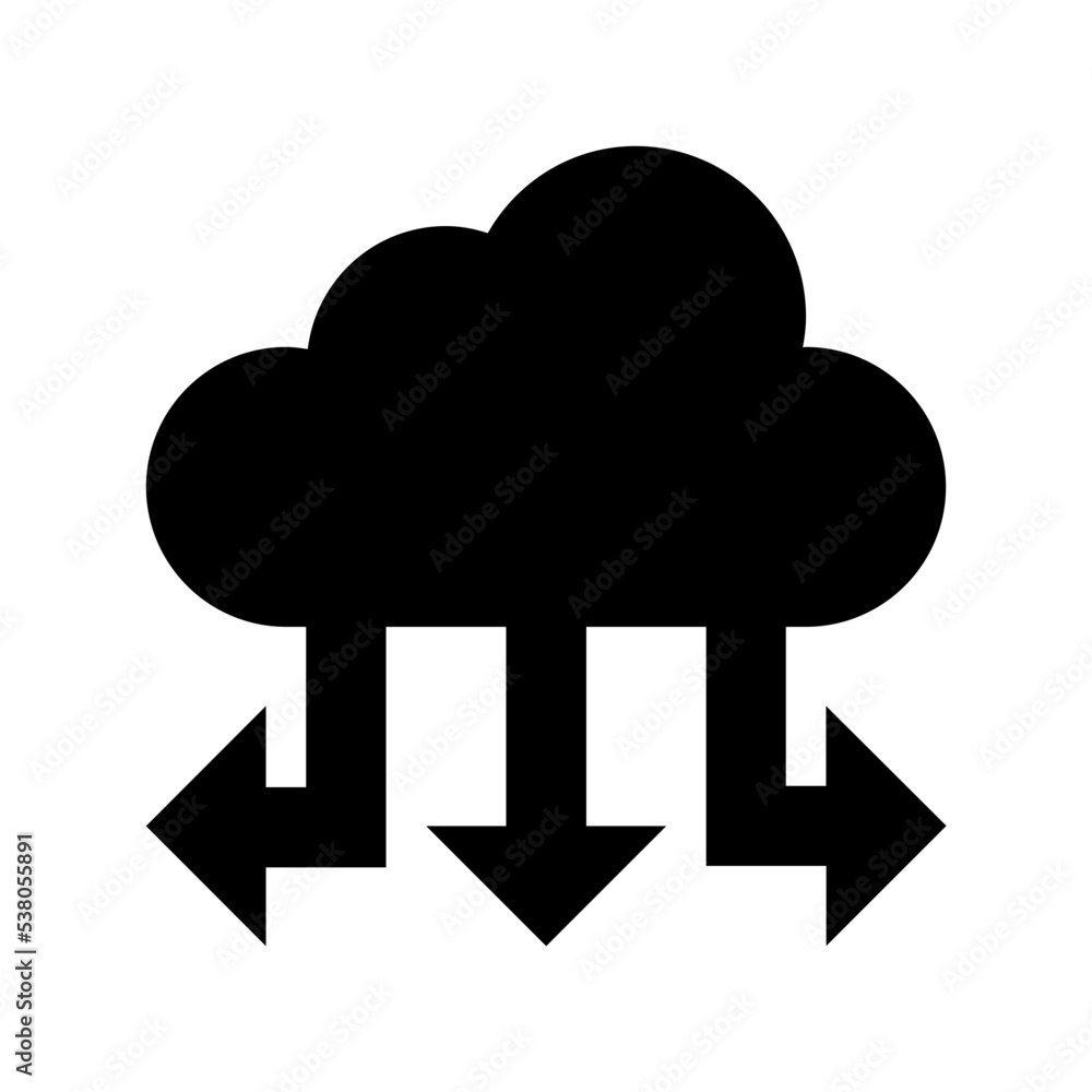 Cloud Sharing Vector Icon Cloud Sharing Vector Icon
