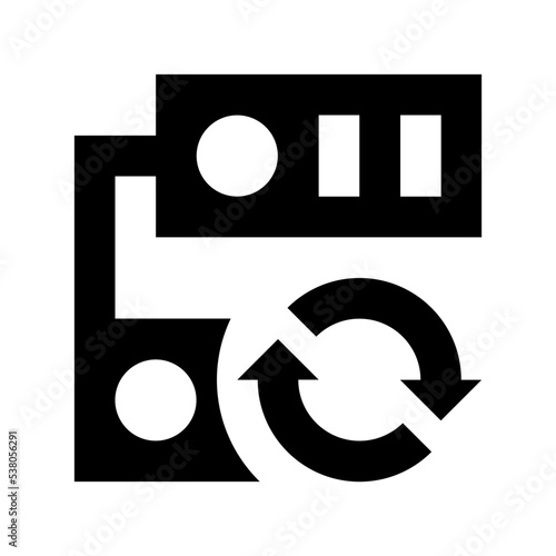 Server Sync Vector Icon 