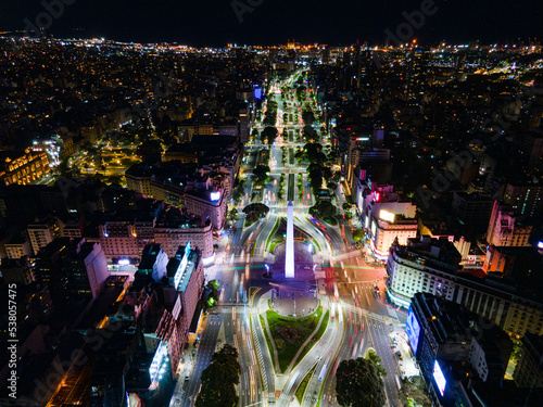 Fototapeta Naklejka Na Ścianę i Meble -  Cityscape of Buenos Aires, Obelisco Argentina