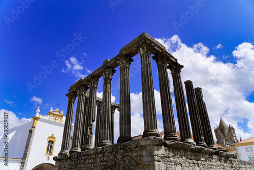 Templo Romano in Evora, Römischer Diana, Tempel, Evora, UNESCO Weltkulturerbe, Alentejo, Potugal