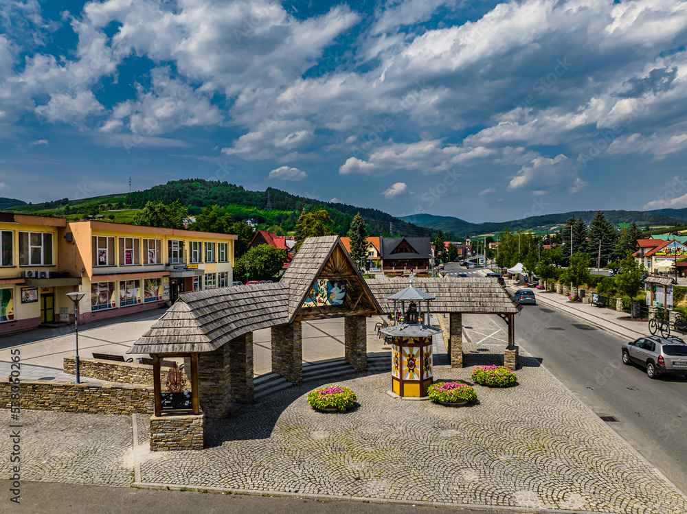 ŁĄCKO, Małopolska, ujęcia lotnicze, POLSKA