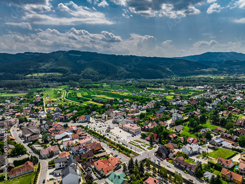 Fototapeta Naklejka Na Ścianę i Meble -  ŁĄCKO, Małopolska, ujęcia lotnicze, POLSKA
