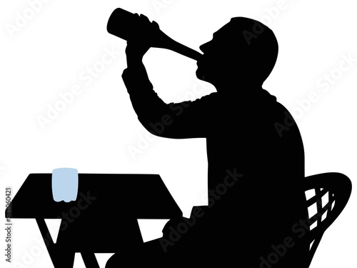 Alcoholic drunk man
