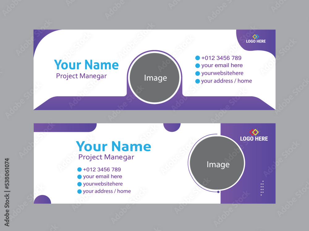 Email signature or social media banner and cover design template Email signature or social media banner and cover design template