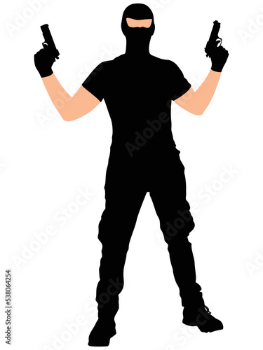 robber with mask