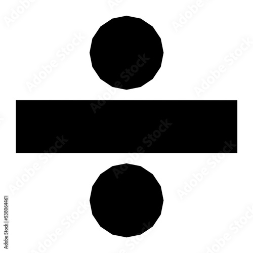 Division Symbol Vector Icon photo