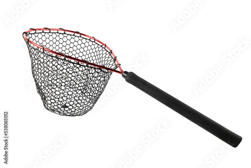 Фотография Fishing landing net isolated on a white background