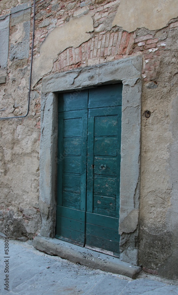Italy, Tuscany, Cortona: Doorway of the ancient house. 