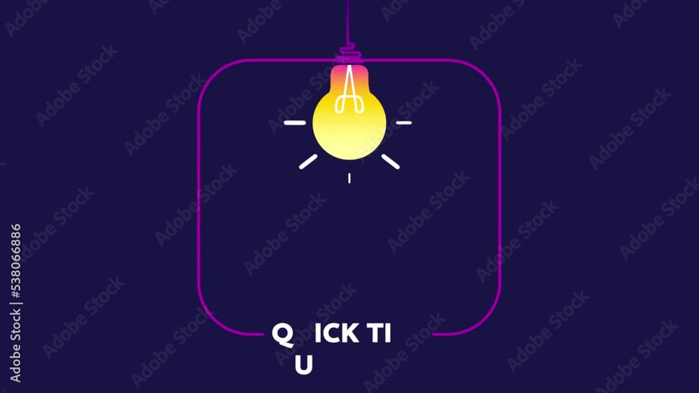 Quick tips icon badge. Top tips advice note icon. Idea bulb education tricks