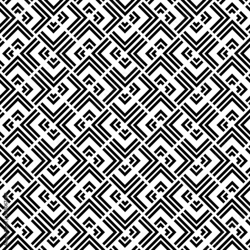 Seamless black and white background for your designs. Modern ornament. Geometric abstract pattern