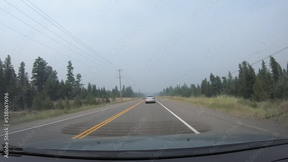 Hyperlapse View From Driving Car in North America, Dash Cam Footage Hyperlapse View From Driving Car in North America, Dash Cam Footage