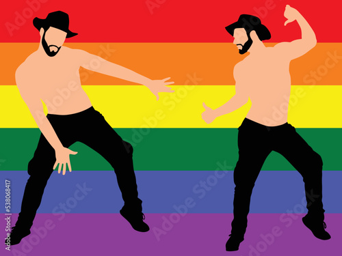 Man with hat dancing