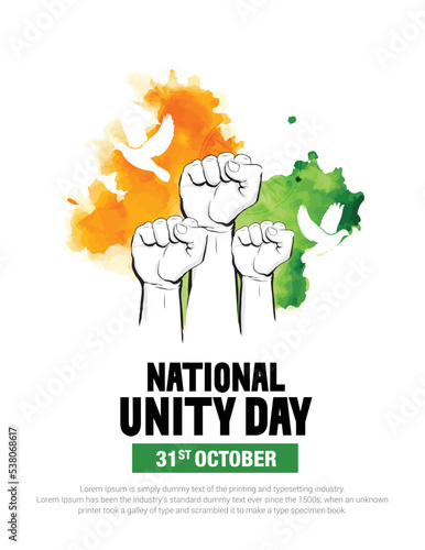 Sardar Vallabhbhai Patel, National Unity Day, India Tricolor Vector Design
