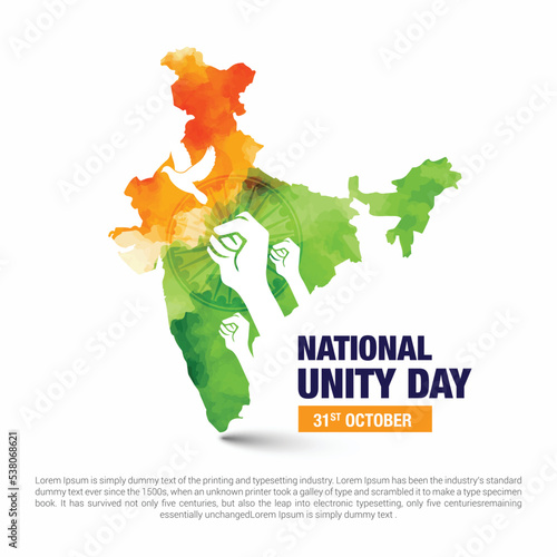 Sardar Vallabhbhai Patel, National Unity Day India vector design