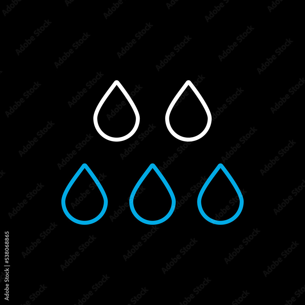 Drop water vector isolated flat icon. Weather sign Drop water vector isolated flat icon. Weather sign