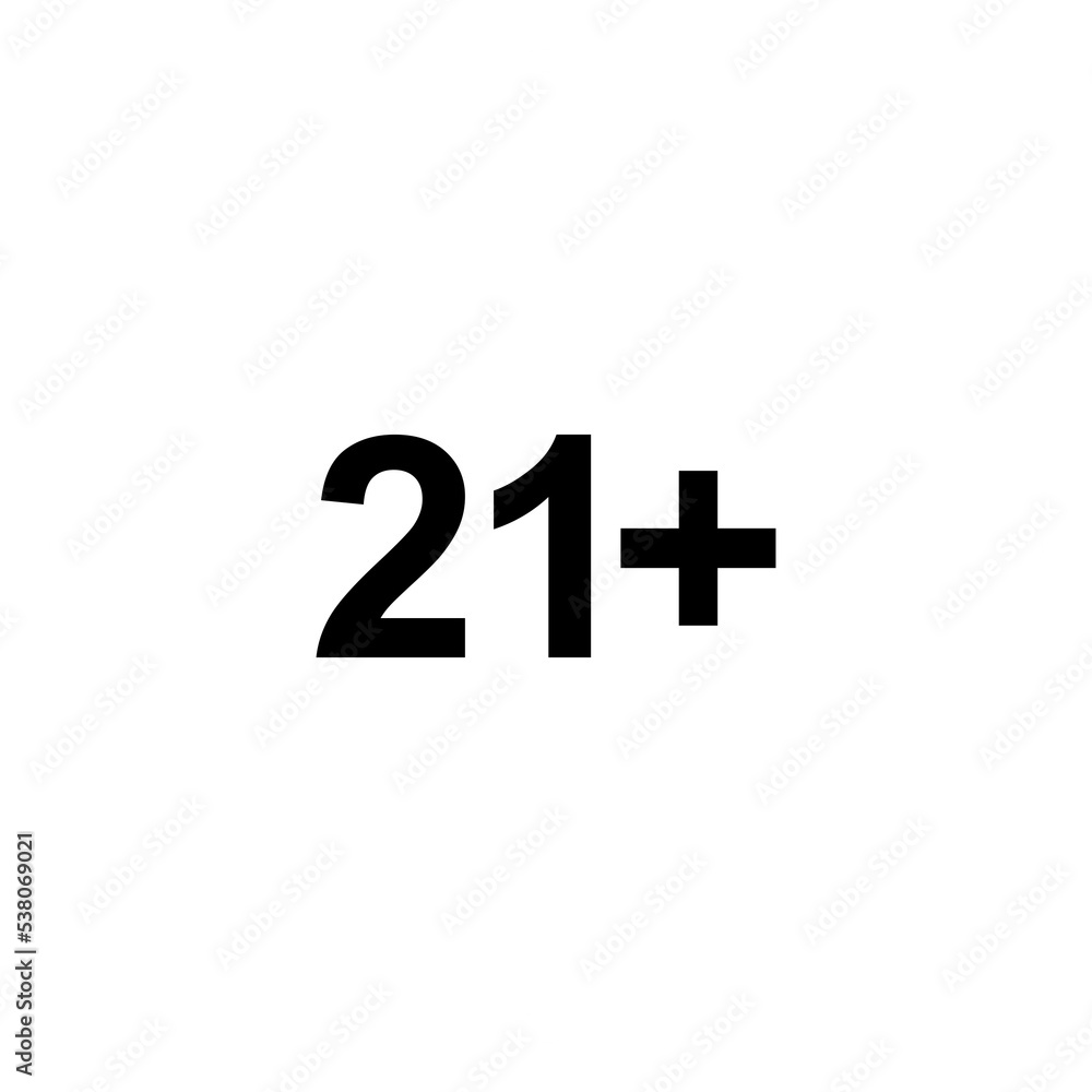 Sign of Adult Only for Eighteen Plus (18+) and Twenty One Plus (21+) Age. Age Rating Icon Symbol. Format PNG Sign of Adult Only for Eighteen Plus (18+) and Twenty One Plus (21+) Age. Age Rating Icon Symbol. Format PNG