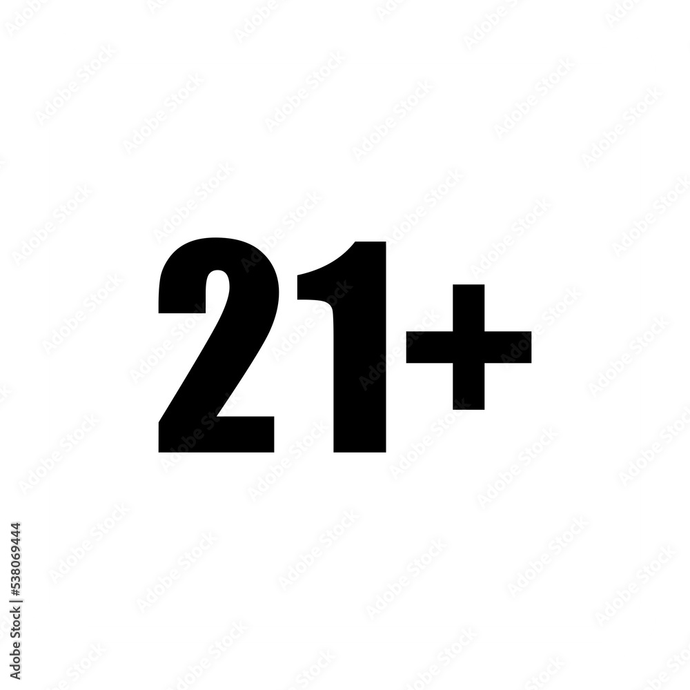 Sign of Adult Only for Eighteen Plus (18+) and Twenty One Plus (21+) Age. Age Rating Icon Symbol. Format PNG Sign of Adult Only for Eighteen Plus (18+) and Twenty One Plus (21+) Age. Age Rating Icon Symbol. Format PNG
