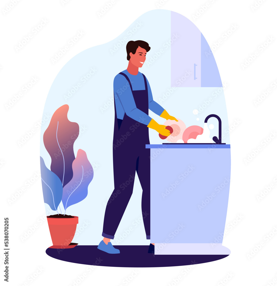 man-washing-the-dishes-in-the-kitchen-with-detergent-foam-sponge