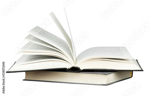 Open book isolated on transparent background. Png format   © seralex