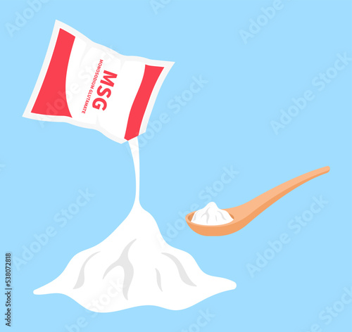 Pour of Monosodium glutamate flavor enhancer
