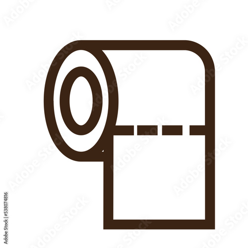 paper shower toilet outline icon