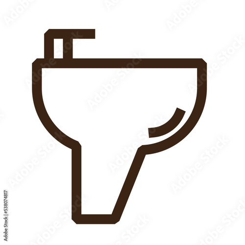 modern sink water outline icon