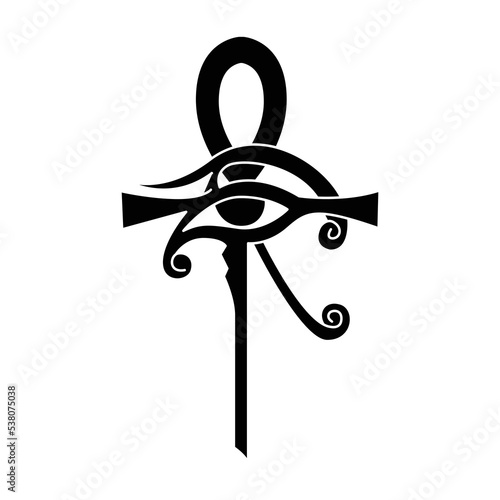Egyptian ankh Key of life and eye of horus symbol.eps
 photo