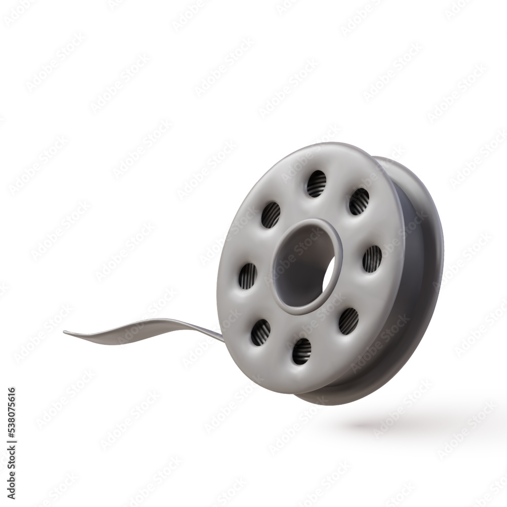 3d realistic Film reels on a white  background. Vector illustration.