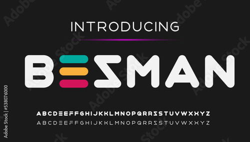modern stylish bold capital alphabet letter logo design