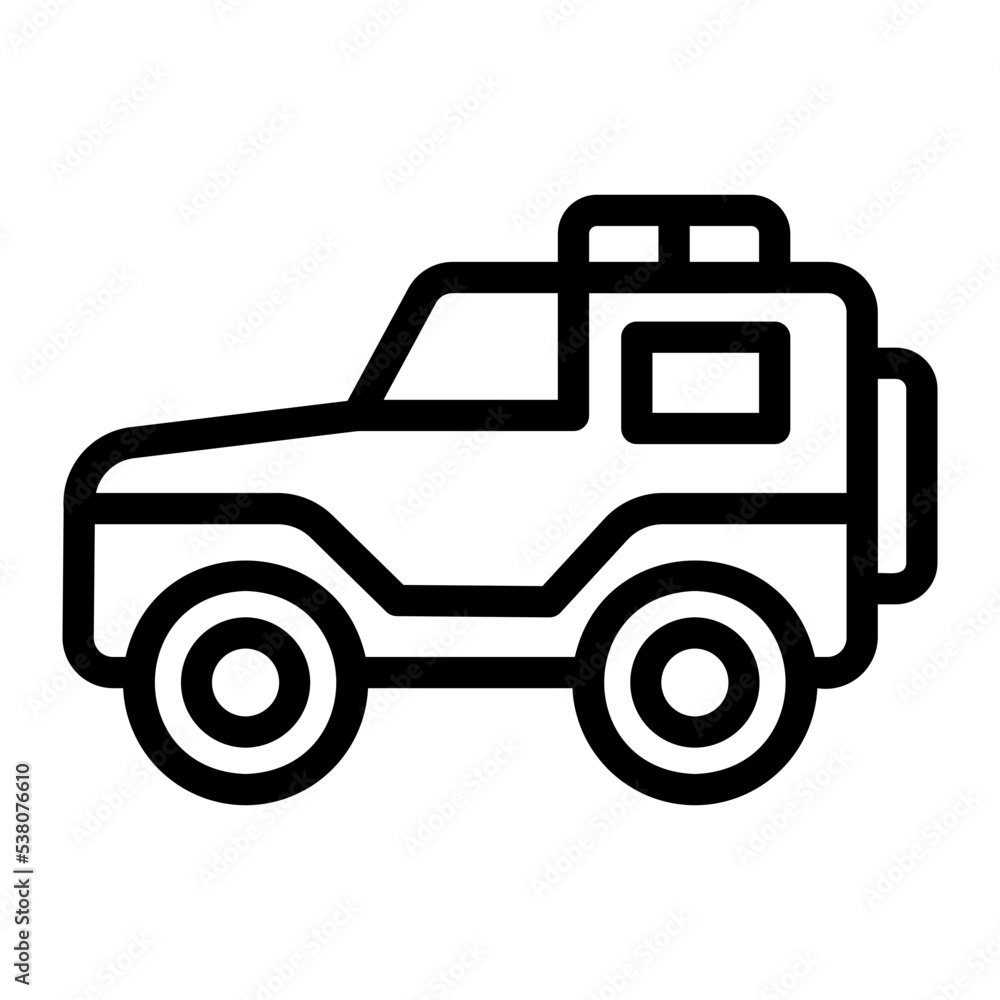 jeep line icon