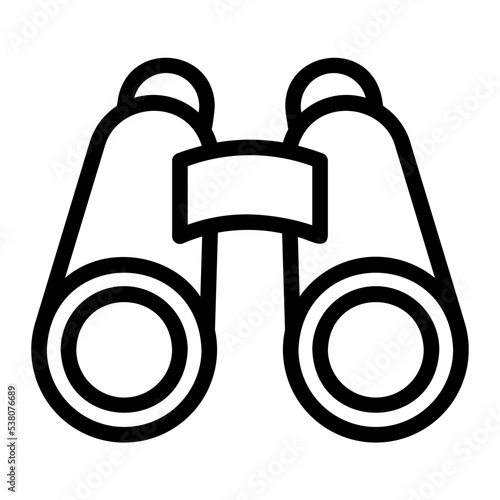 binocular line icon