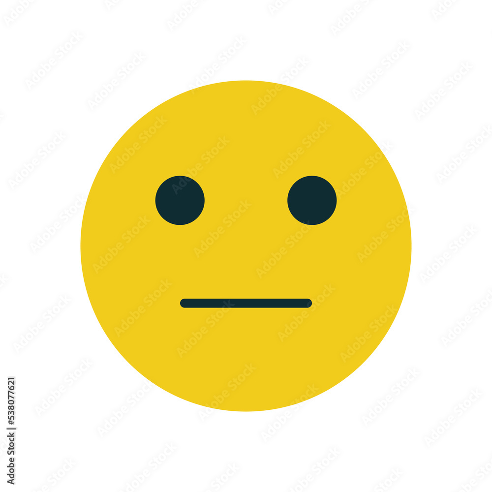 Emotion rating feedback - normal. Rating satisfaction icon. User experience feedback. Yellow mood smiley emoticon. Positive concept. Vector illustration Emotion rating feedback - normal. Rating satisfaction icon. User experience feedback. Yellow mood smiley emoticon. Positive concept. Vector illustration