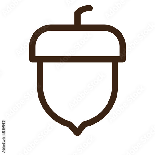 oak food fruit vegetable outline icon