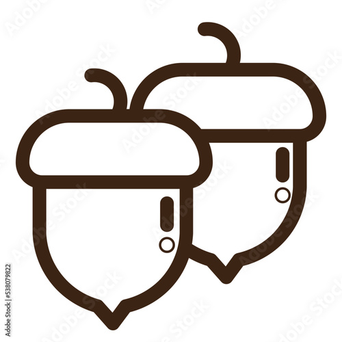 acorns eat food vegetable veggie outline icon