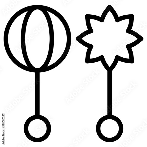 rattle baby icon