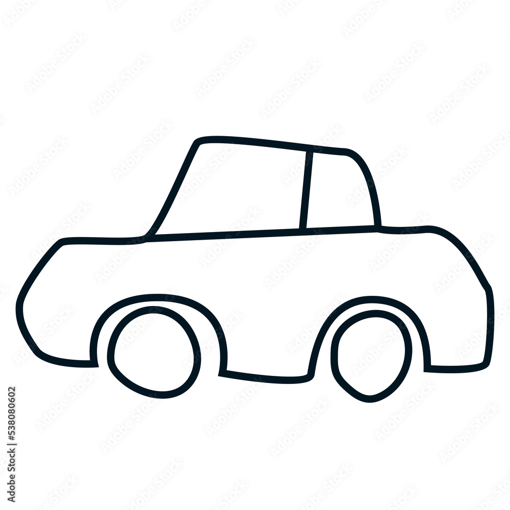Doodle style car. Vector illustration of hand-drawn Doodle style car. Vector illustration of hand-drawn