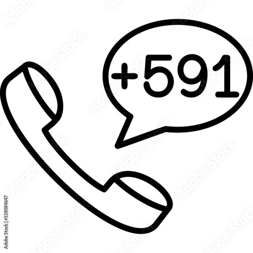 Bolivia Dial code Icon