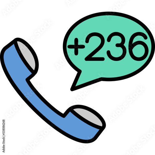 Central African Republic Dial code Icon