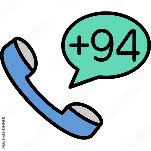 Sri Lanka Dial code Icon