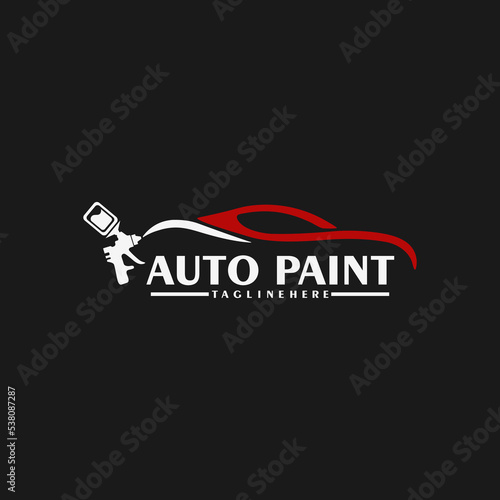 auto paint garage logo vector design
