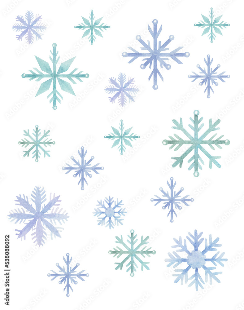 Snowflakes illustration set Snowflakes illustration set