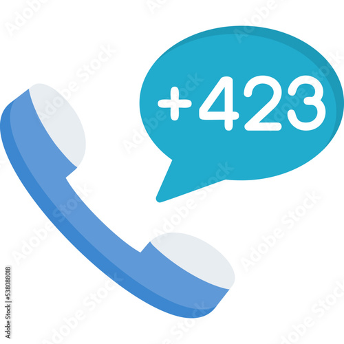 Liechtenstein Dial code Icon