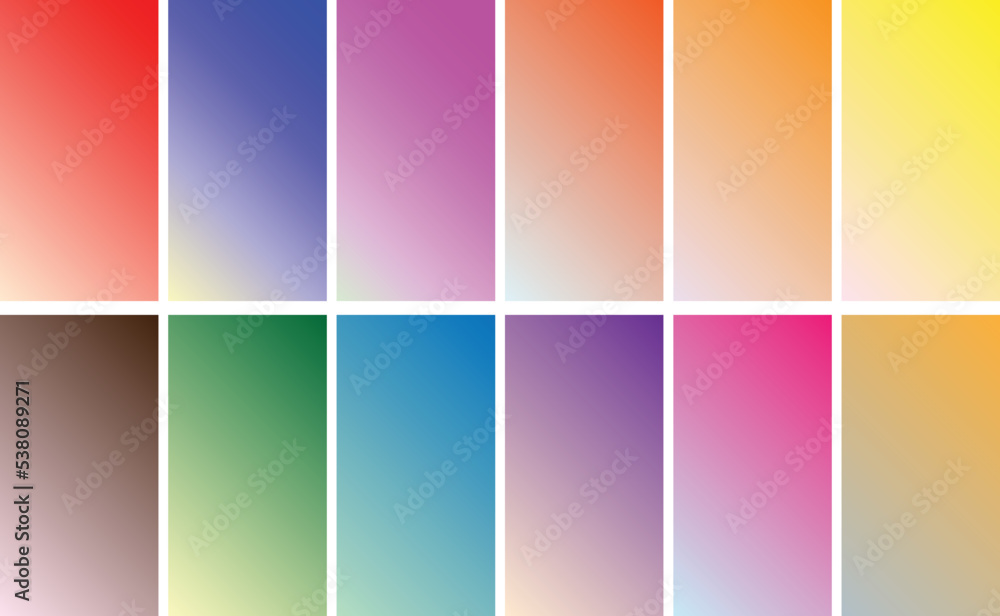 Abstract vector gradient color background set