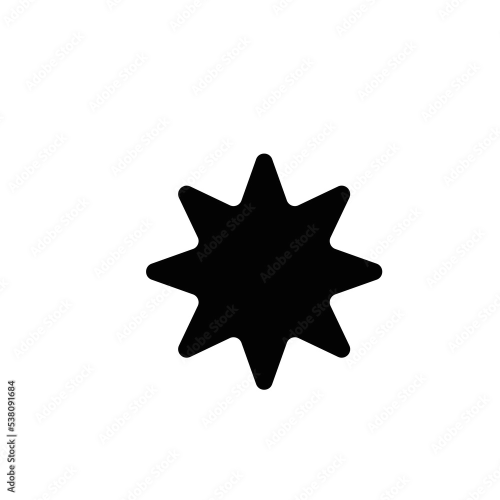 Star icon shape on transparent background Star icon shape on transparent background